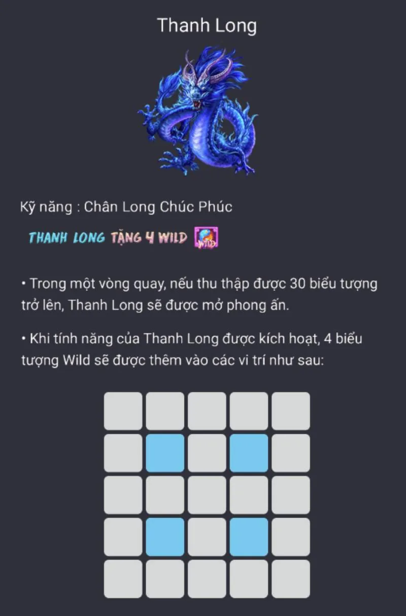 Tứ Thần Thú - Hành Trình Triệu Hồi May Mắn Với Nổ Hũ Đỉnh Cao 6 Thanh Long (Chân Long Chúc Phúc):